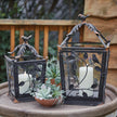 Set of Two Rustic Woodland Lanterns