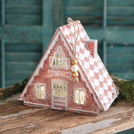 A-Frame Gingerbread Luminary