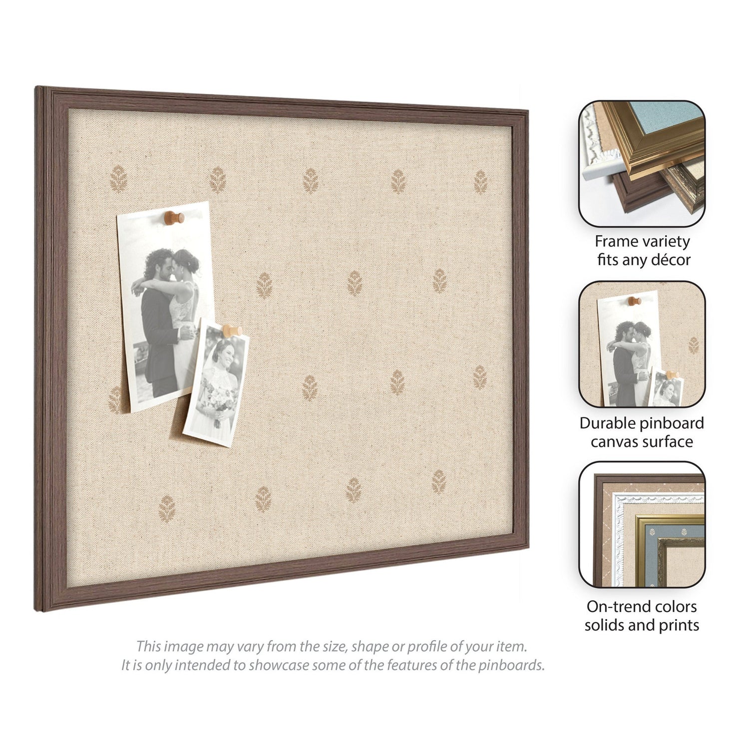 Pinboard Beige Botanical Block Print