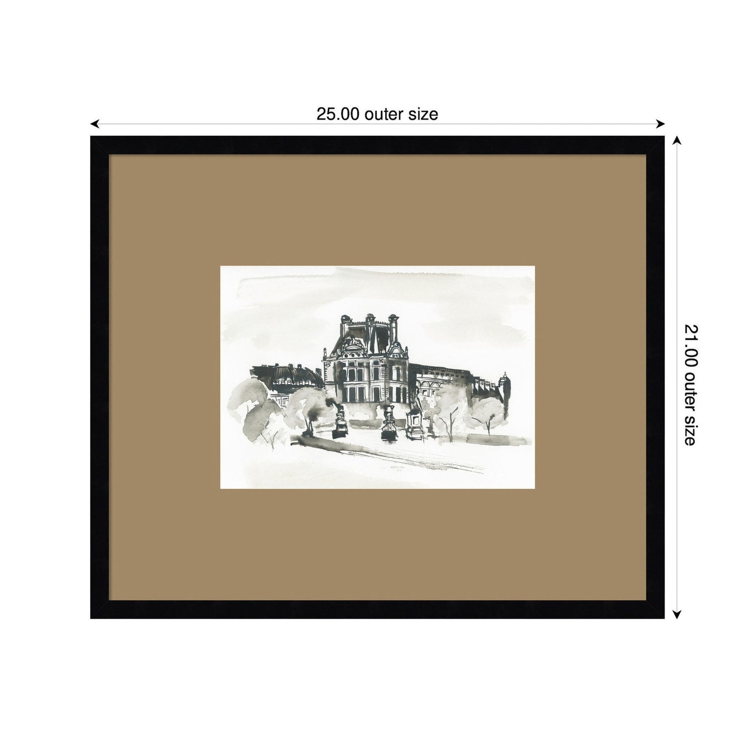 Postcard Paris by Teju Reval Framed Wall Art Print Matted