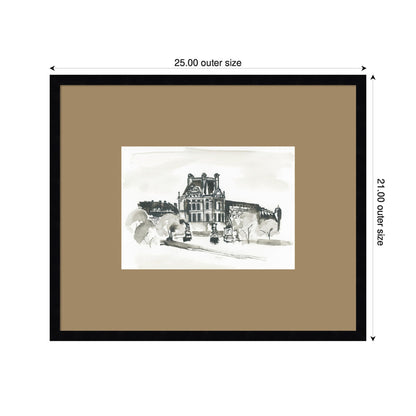 Postcard Paris by Teju Reval Framed Wall Art Print Matted