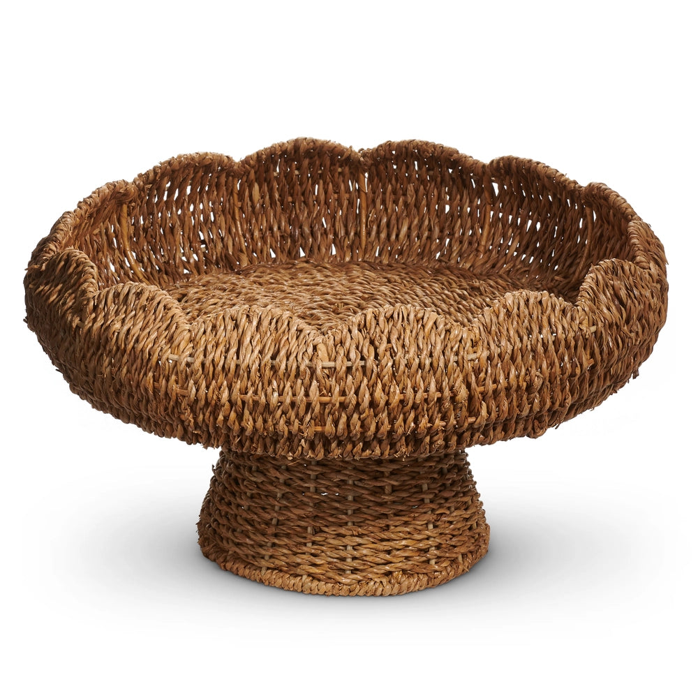 16" Scalloped Natural Pedestal