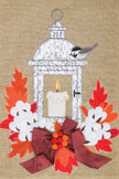 Fall Lantern Applique/Burlap Flag