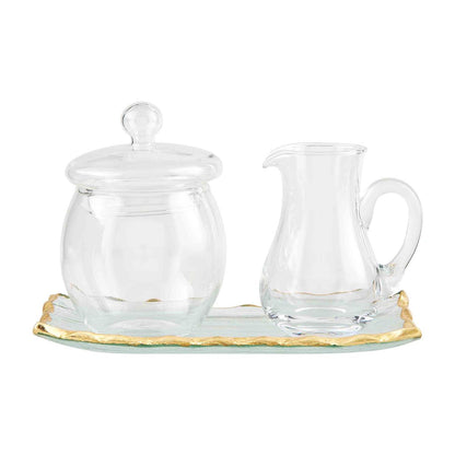 Gold Edge Cream &amp; Sugar Set