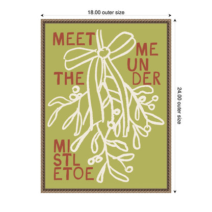 Mistletoe by Kikiandnim Framed Canvas Wall Art Print