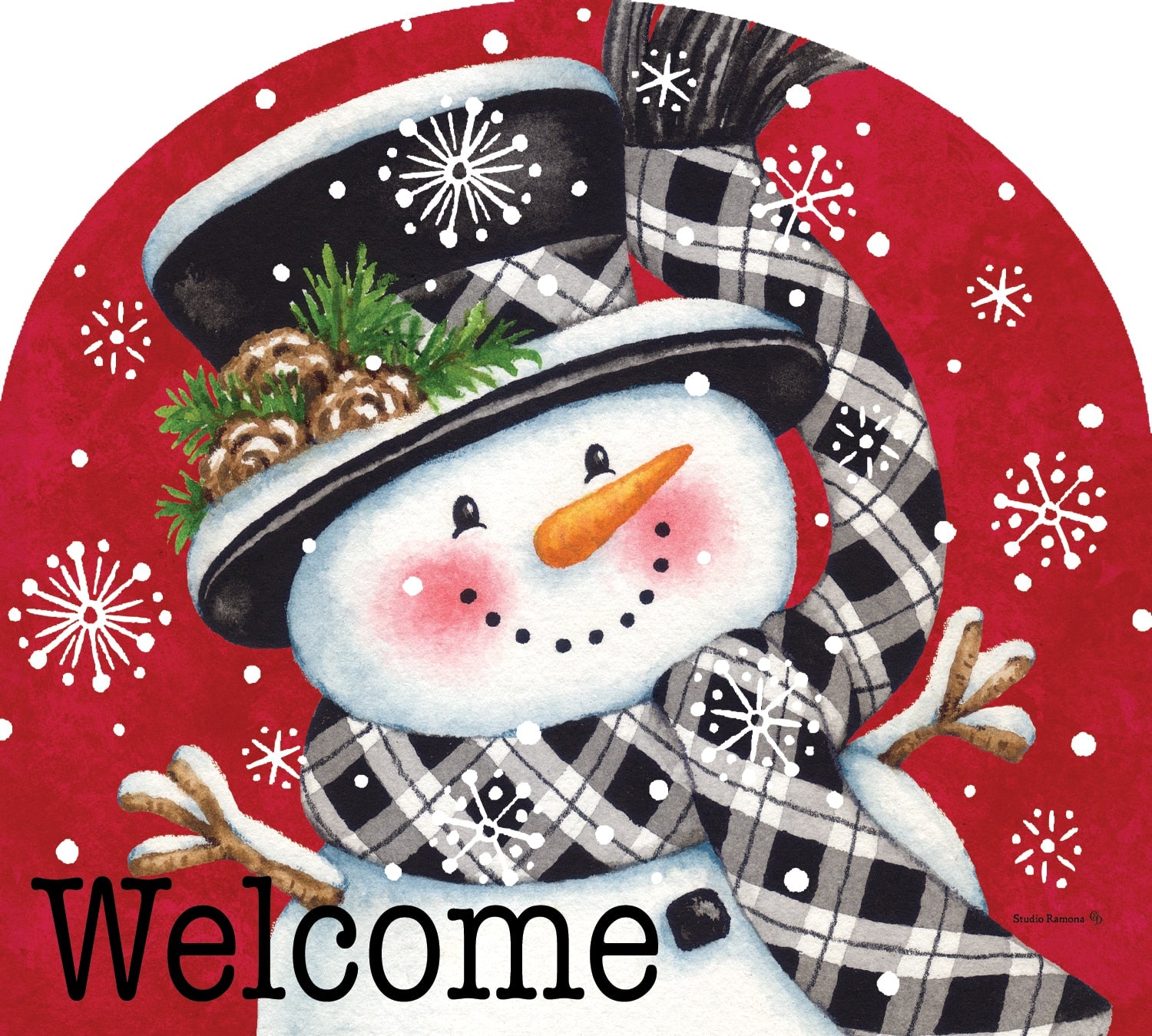 Black &amp; Red Snowman-Arbor Mate