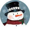 Black and White Snowman-Accent Magnet