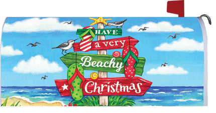 Beachy Christmas-Mailbox Makeover