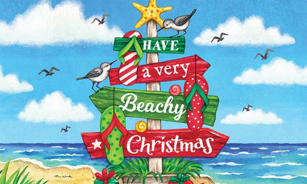 Beachy Christmas-Floor Mat