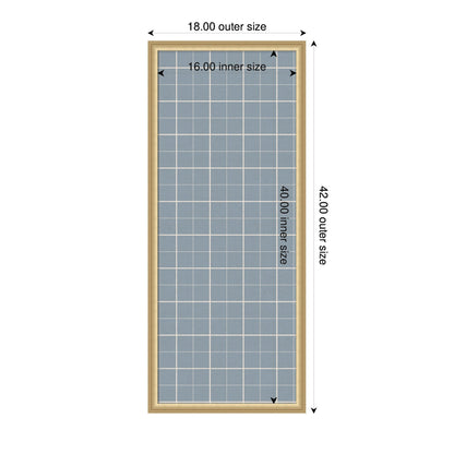 Framed Fabric Pinboard Light Blue Plaid Wall Organization