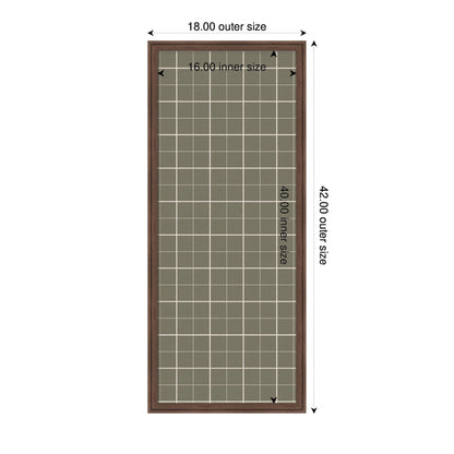 Framed Fabric Pinboard Sage Green Plaid Wall Organization