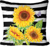 Sunflower Stripes-Pillow