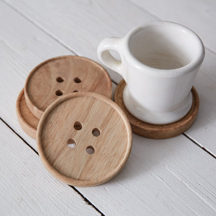 Set of Four Button Coasters