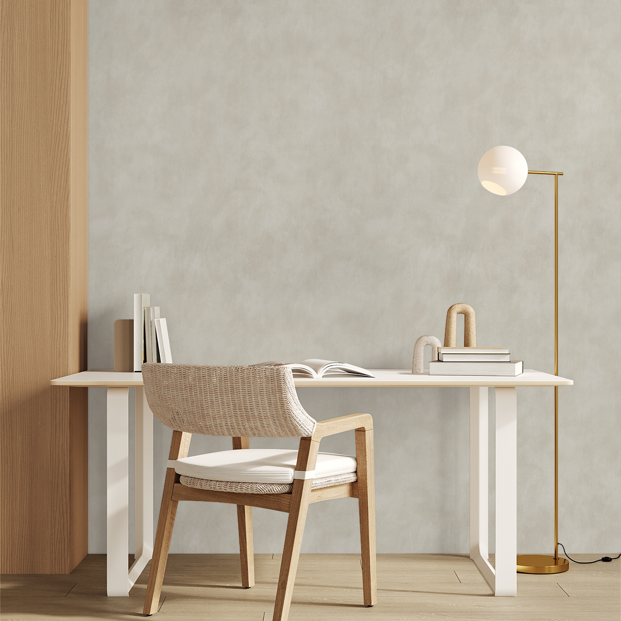 Limewash (Cream) Wallpaper - 8 FT H X 11 FT W LUXE