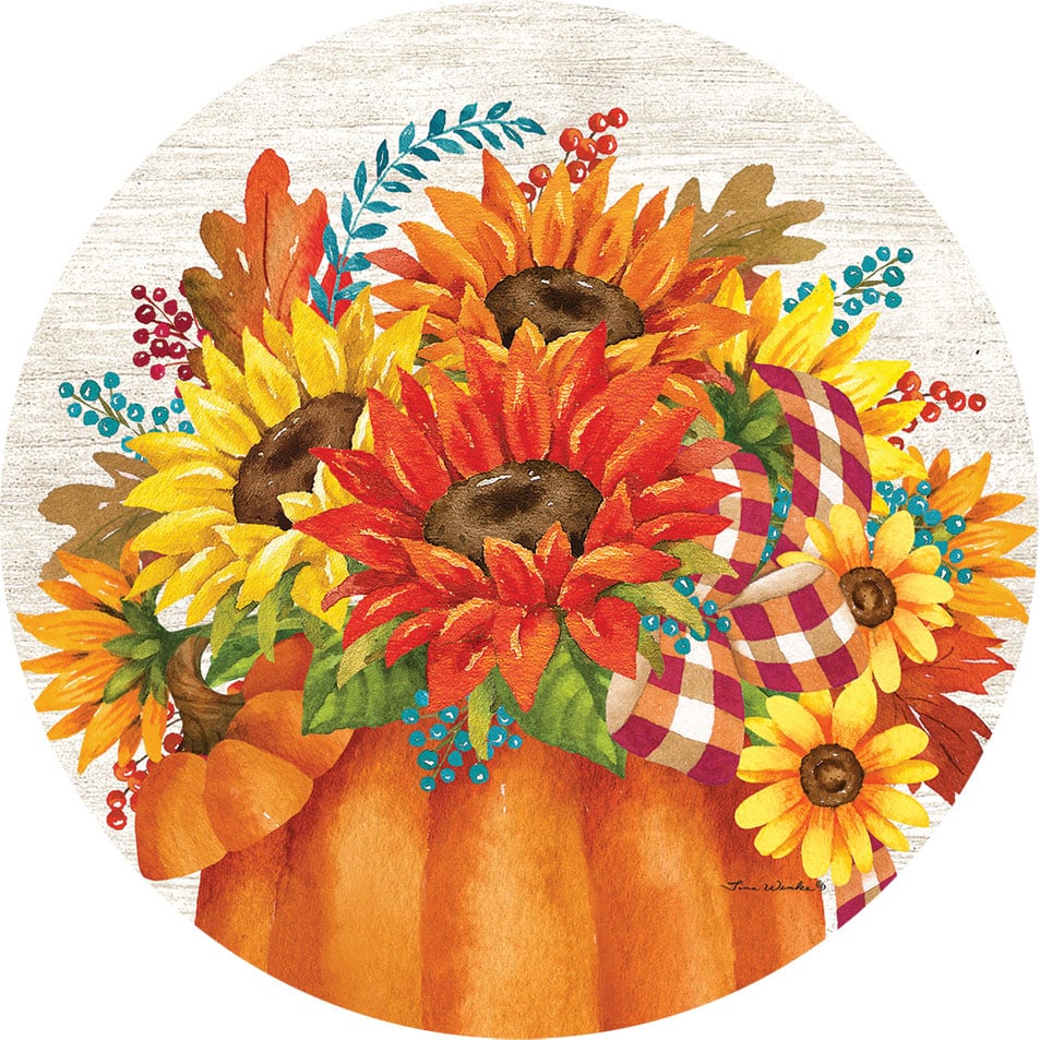 Pumpkin Sunflowers-Accent Magnet