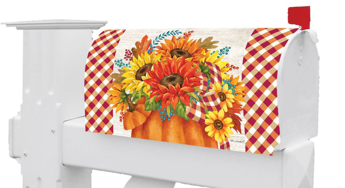 Pumpkin Sunflowers-Mailbox Makeover