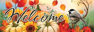 Pumpkin & Chickadees-Signature Sign