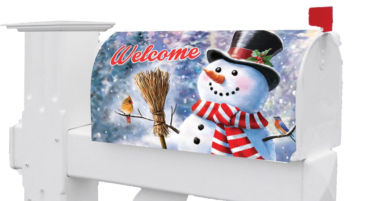 Snowman and Birds- Mailbox Makeover