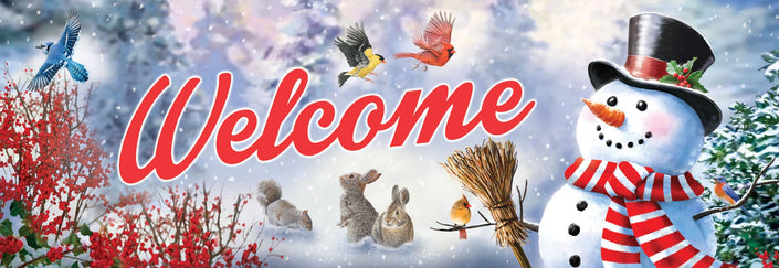 Snowman and Birds- Signature Sign