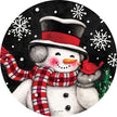 Snowman & Cardinal- Accent Magnet