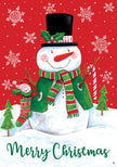 Red & Green Snowman- Flag