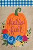 Floral Pumpkin-Burlap Flag