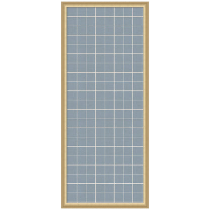 Framed Fabric Pinboard Light Blue Plaid Wall Organization