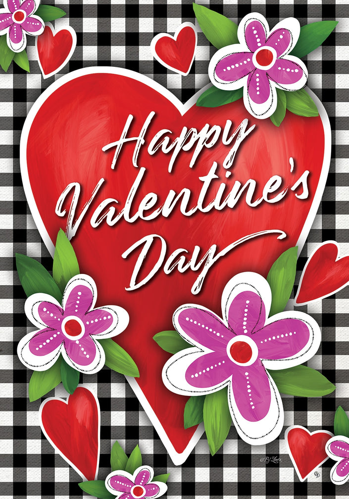 Gingham Valentine Flag