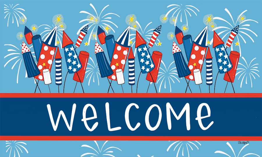 Fireworks-Floor Mat