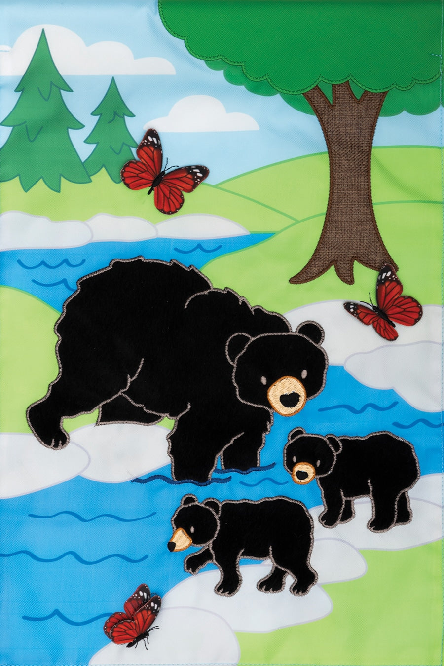 Bear Family- Applique Flag