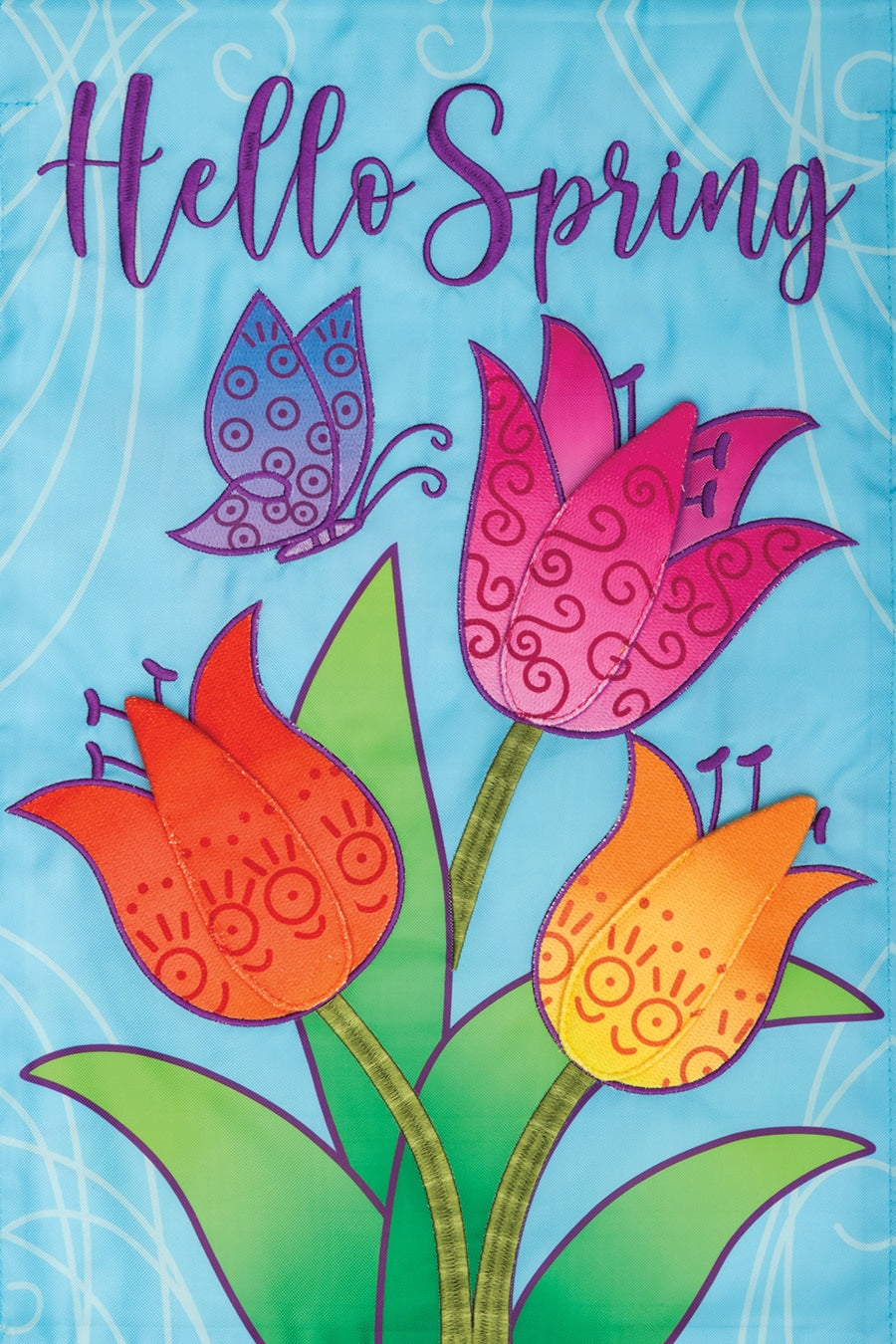 Applique Flag-Tulips