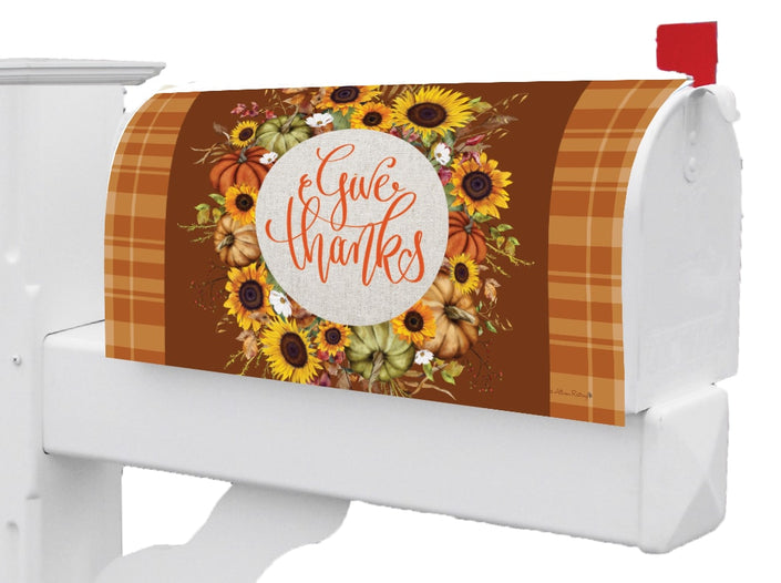 Give Thanks Wreath-Mailbox Makeover