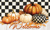 Checkered Pumpkin-Floor Mat