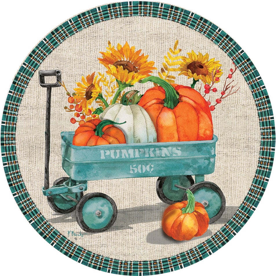 Pumpkin Wagon-Accent Magnet