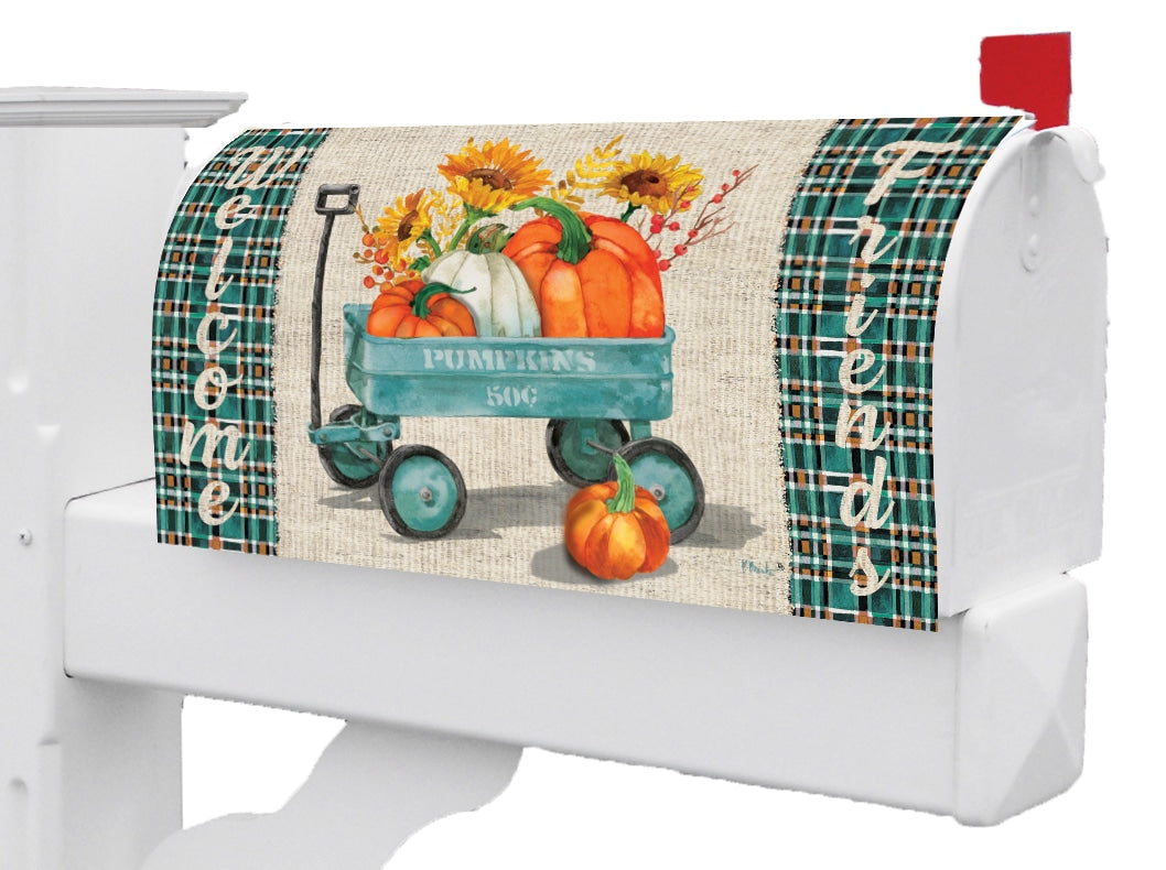 Pumpkin Wagon-Mailbox Makeover