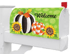 Striped Pumpkin-Mailbox Makeover