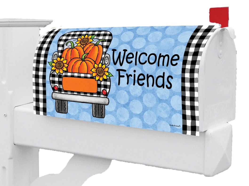 Gingham Truck-Mailbox Makeover