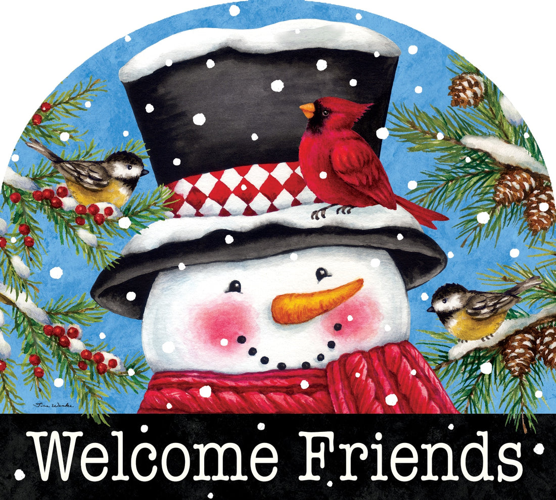 Snowman &amp; Birds-Arbor Mate