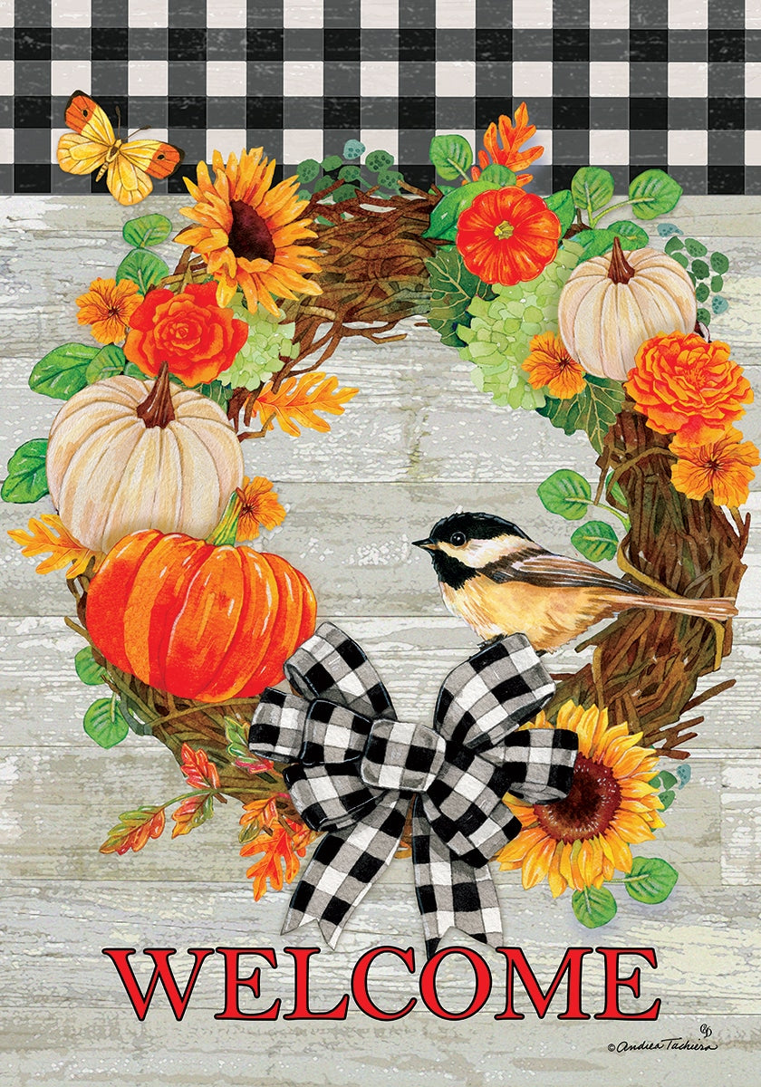 Pumpkin Wreath-Flag