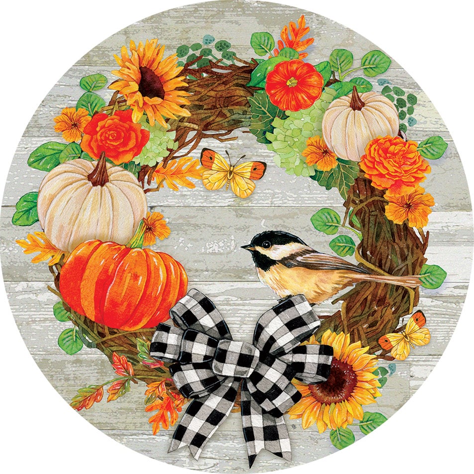 Pumpkin Wreath-Accent Magnet