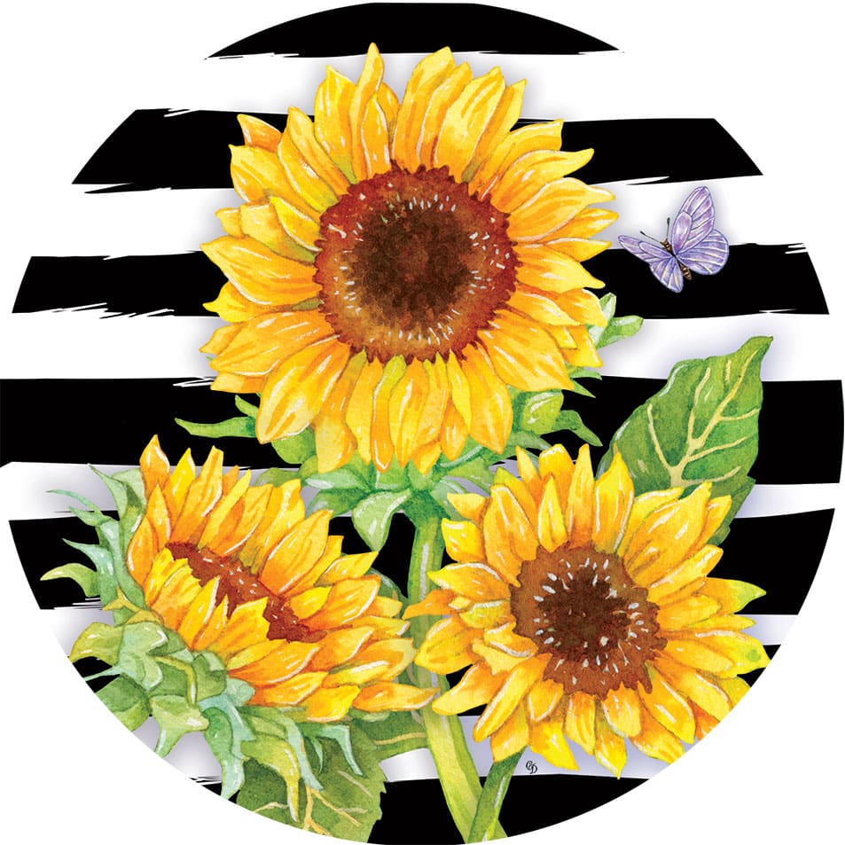 Sunflower Stripes-Accent Magnet