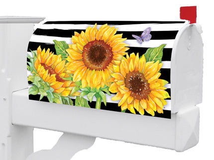 Sunflower Stripes-Mailbox Makeover