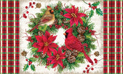 Cardinal Wreath-Floor Mat