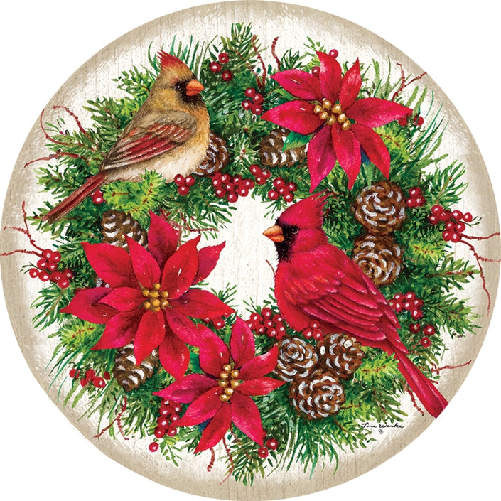 Cardinal Wreath-Suncatcher