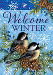 Winter Chickadee-Flag