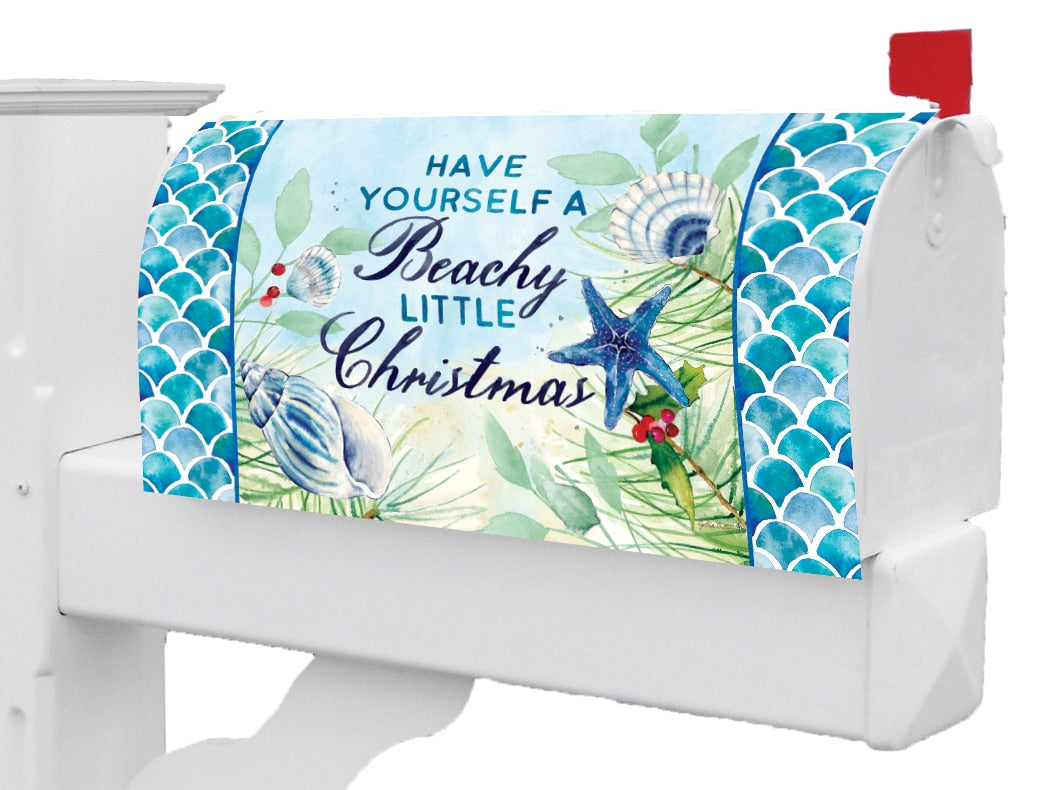 Beachy Christmas-Mailbox Makeover