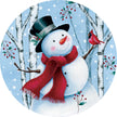 Top Hat Snowman-Accent Magnet