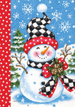 Checkered Snowman Flag