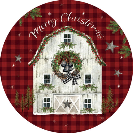 Christmas Barn- Suncatcher