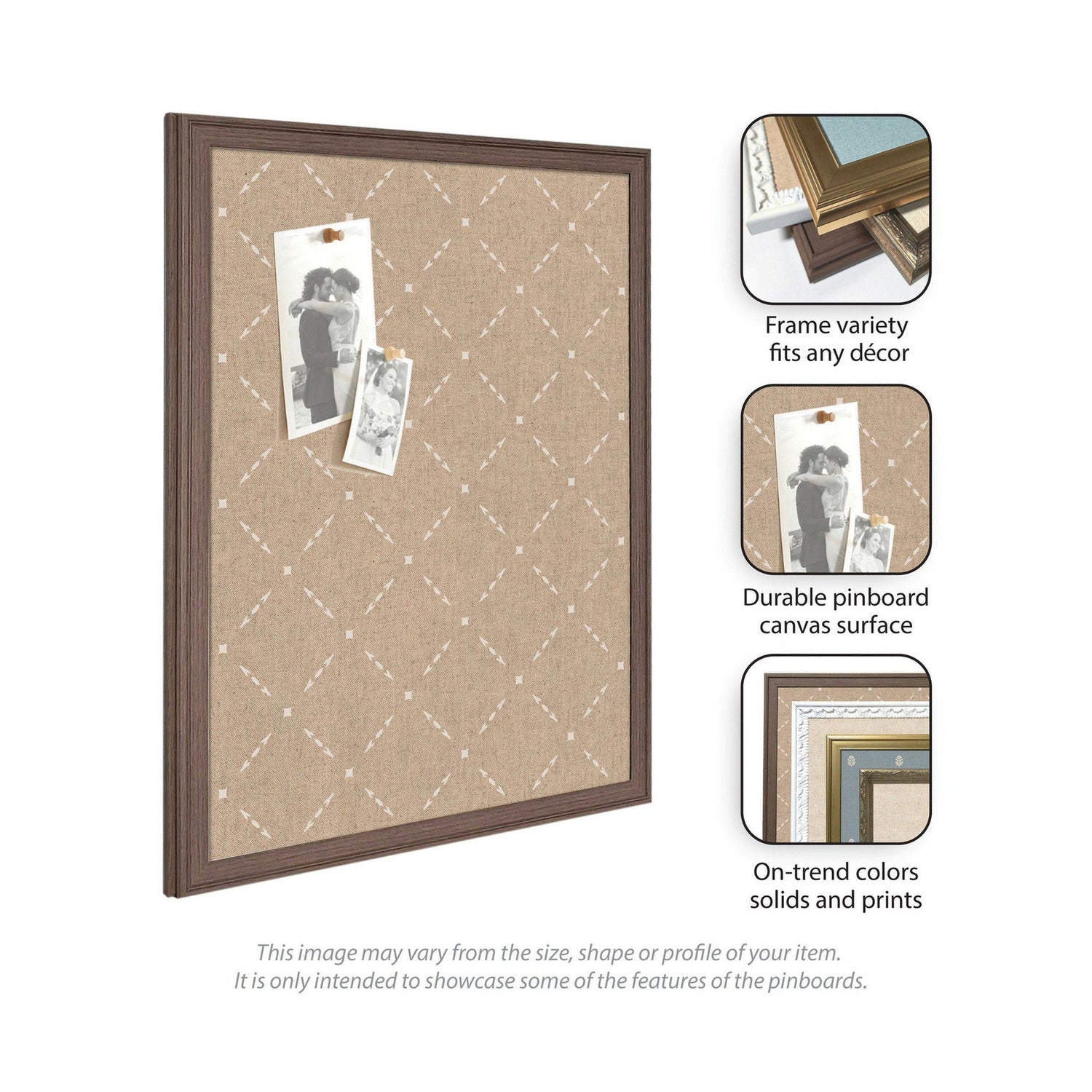 Pinboard Beige Lattice Pattern